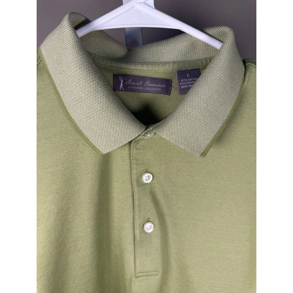 Daniel Cremieux Green Polo Shirt Mens Classic Golf Business Casual Short Sleeve - Picture 3 of 6